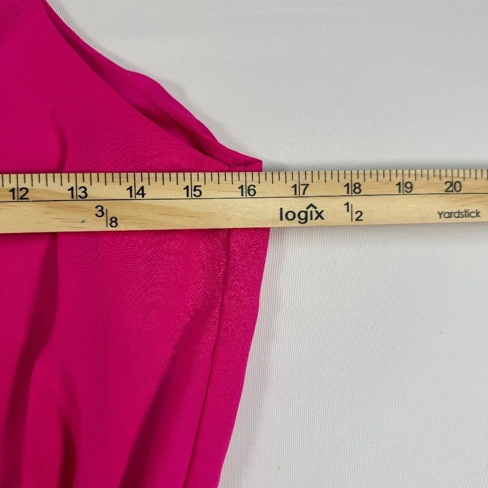 Ya Los Angeles Sleeveless Romper Womens Size Small Hot Pink Pockets Open Back - Picture 6 of 12